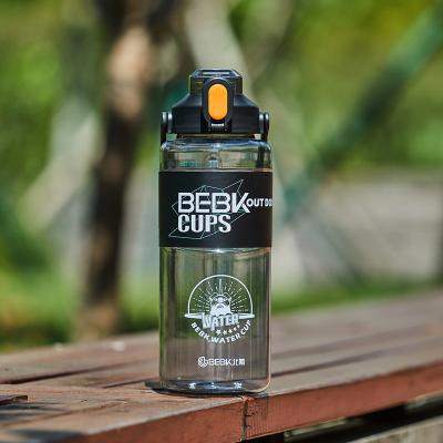 China New Design 3000ML Logo Sport Gym Water Bottle Clear Water Bottle Outdoor Tritan Custom Viable Plastic Large Capacity With Straw for sale