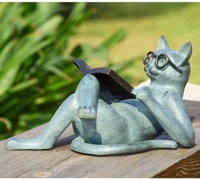 China Europe Cat Garden Literary Sculpture for sale