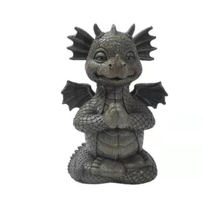 China Europe Mini Zen Meditating Yoga Namaste Dragon Statue for sale