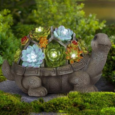 China Solar Garden Figurines Europe Turtle Outdoor Decor for sale