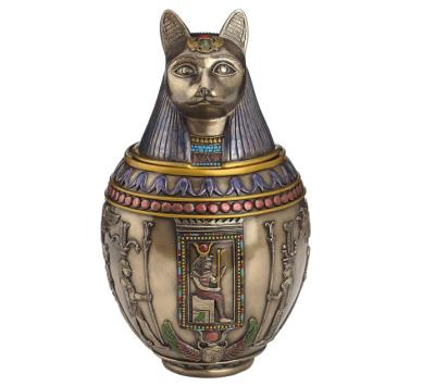 China Rare Egyptian Bastet Cat Memorial Urn from Europe for sale