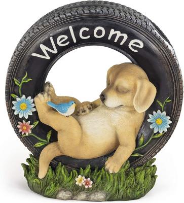 China Europe Solar Powered Home Puppy Decor Outdoor Garden for sale