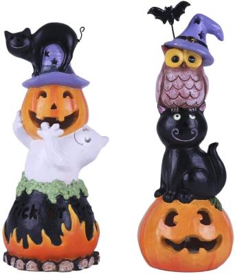 China Christmas tree decor; Gifts ; Home Decor Halloween Decorations Happy Pumpkin Figurines With LED Lights for sale