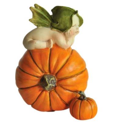 China Christmas tree decor; Gifts ; Home Decor Miniature Fairy Garden Pumpkin Statue for sale