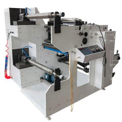 China Automatic Self Adhesive Building Material Stores Paper Sticker Roll Cutting Slitting Label Rewinding Machine for sale