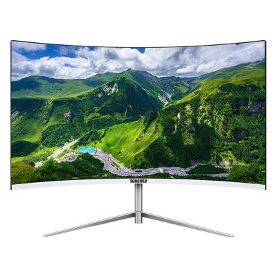 China New VA 24In Bulk Custom Made Wholesale 24 Inch EU Curved PC Computer Monitors White 23.8Inch 1080P 75Hz LED FHD Desk for sale