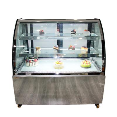 China Single-temperature Food Cabinet Pastry Display Counter Showcase Cold Cake Bakery Refrigerator Bread Chiller Refrigerator for sale