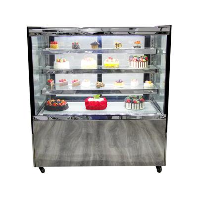 China Custom Cold Food Counter Showcase Bakery Pastry Cabinet Single-temperature Cake Fridge Bread Fridge Display Fridge for sale