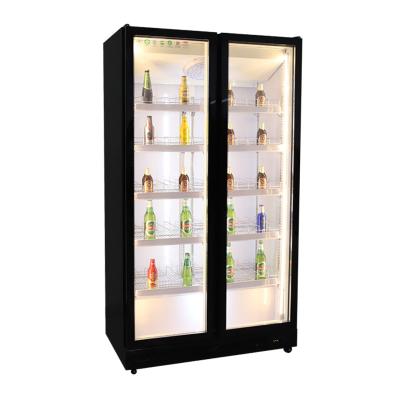 China Commercial Single-Temperature Refrigerator Showcase Beverage Freezer Refrigerator Straight Glass Door Cooler Display Fridge for sale