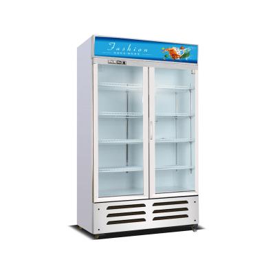 China Commercial Upright Beer Display Fridge Beverage Cooler Glass Single-Temperature Door Fridge Freezer Fridge for sale