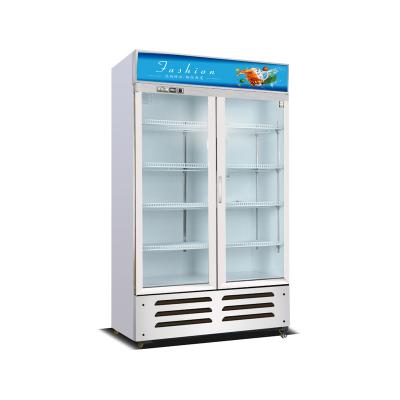 China Upright Commercial Display Freezer Beverage Cooler Single-temperature Beer Fridge Glass Door Refrigerator Showcase for sale