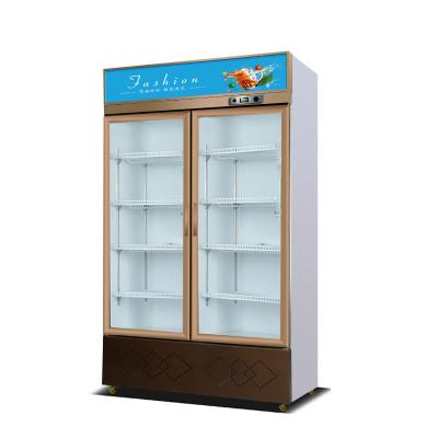 China Single-Temperature Glass Door Cooler Upright Freezer Commercial Beverage Fridge Display Beer Fridge for sale