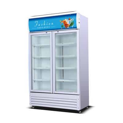 China Commercial Upright Beer Fridge Single-Temperature Display Beverage Fridge Display Beverage Cooler Glass Door Retail Fridge for sale