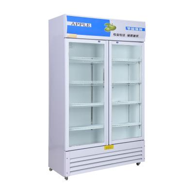 China Commercial Beer Upright Refrigerator Single-Temperature Freezer Beverage Cooler Display Refrigerator Beverage Black Glass Fridge for sale