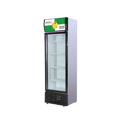 China Commercial Glass Single-temperature Cooler Upright Freezer Door Fridge Beer Beverage Display Fridge for sale