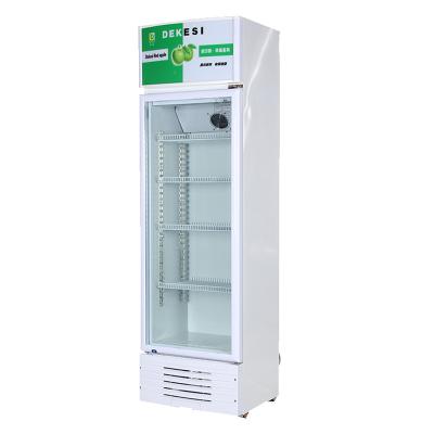 China Commercial Glass Door Display Fridge Beverage Fridge Single-temperature Upright Beer Freezer Beverage Cooler for sale