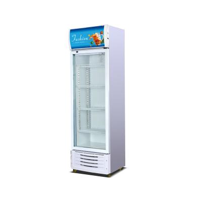 China Glass Beverage Refrigerator Commercial Freezer Display Cooler Beer Upright Single-Temperature Door Fridge for sale