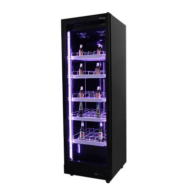 China Single-Temperature Refrigerator Display Showcase Freezer Beverage Cooler Upright Commercial Refrigerator Glass Door for sale