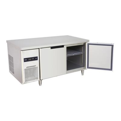 China Double-temperature Double-temperature Freezer Table Fridge Counter Refrigerator Under Display Chiller Display Freezer for sale