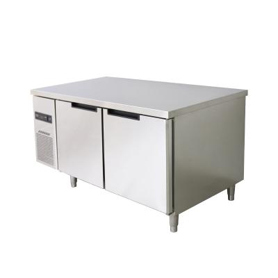 China Dual-temperature Worktable Freezer Prep Refrigerator Kitchen Display Refrigerator Cooler Prep Refrigerator Under Counter Fridge for sale