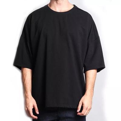 China Wholesale Custom Shiny Logo Printing Drop Shoulder Oversize Men's Breathable T-Shirts for sale