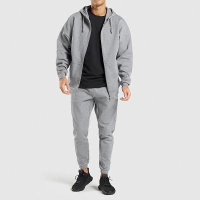 China Hot Selling Custom Breathable Full Size Zipper Cotton Elastic Spandex Tracksuits For Men for sale