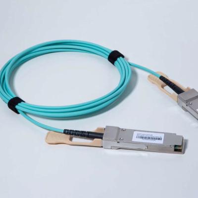 China Factory CustomizedActive Fiber Optic Active Fiber Telecommunication Fiber Optic Cable QSFP-40G-AOC3M AOC 40Gb/s 850nm 3m OM3 OFNP for sale