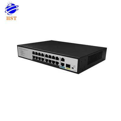 China Telecom Communication Manufacturer 1000M16 Ports OptcialPOE Fiber Switch 10/100/1000Mbps+ 2 Gigabit+1 SFP POE Switch Fiber POE Switch For Camera for sale