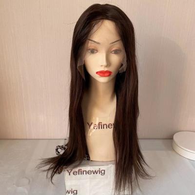 China Dark Brown Jewish Ombre Lace Top Human Hair Stock Wave Human Hair Wigs for sale