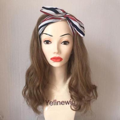 China Jewish kaipph band drop wig current blonde body wave yefinewig hair for sale