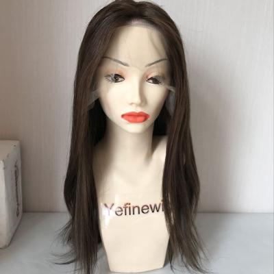 China Jewish kosher ladies body wave yefinewig brown lace top hair wigs white woman stock posed ladies for sale