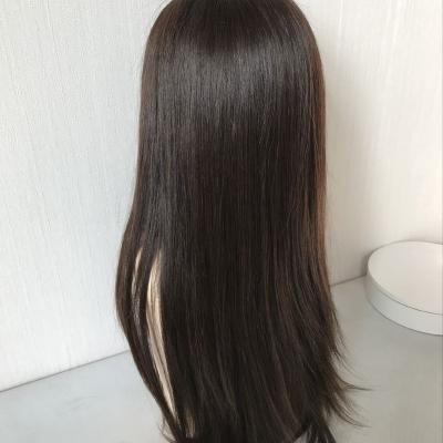 China Natural Wave Current Natural Brown Front Lace Up Jewish Lace Frontal Wig Jewish Wig Lace Frontal Wig for sale