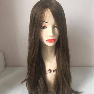 China Stock Medical Hair Wig Silk Top Hand Tied Medical Wig Silicone for sale