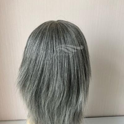 China Freestyle Silver Gray Ombre Hair Weave Hair Topper for sale