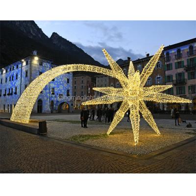 China Large Commercial Use Star Arch Mall Decoration Light Festival Ornament Christmas Lamp for sale