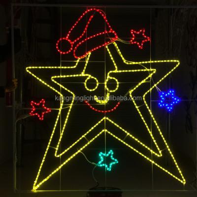 China 2020 NEW ITEM SANTA HAT ROPE LIGHT CHRISTMAS DESIGNS 2D FASHION LED pattern OUT OF DOOR DECORATION for sale