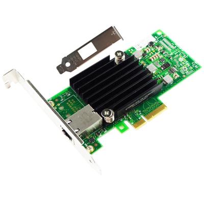 China Network adapter 10g rj45 single pcie server intel x550-t1 ethernet rj45 pci x4 network card for sale