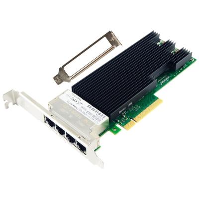 China Server Intel Chipset PCIe x8 3.0 10Gbps RJ45 Copper Network Adapter Compatible with X710-T4 for sale