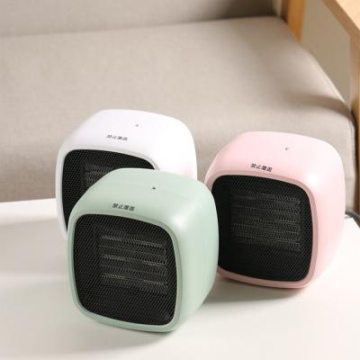 China Household Safety Protection Electric Fan Heater For Indoor Use Mini Air Heater 800W Low Noise Desktop Fast Heating Hot Fan for sale