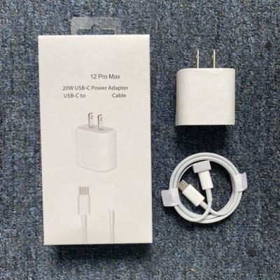 China Best Selling Fast Charging Microphone USB C 20W Palladium Wall Charger Set Original Travel Charger For iphone 12 13 13promax for sale