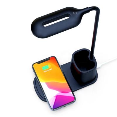 China Hot Selling Mobile Phone RUI Z HT-26 Top1 Amazon Charging New Table Lamp with 10w Wireless Charger and Phone Holder for sale