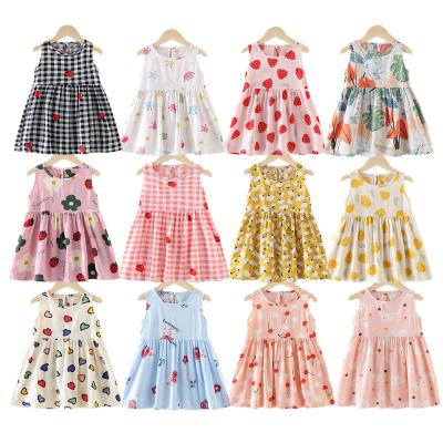 China 2022 Anti-wrinkle children's summer cotton girls skirts baby children's dresses little girls summer dresses for sale