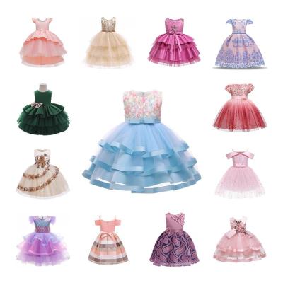 China high quality Anti-wrinkle cute girls party elegant boutique dresses latest designs kids party princess dresses for sale