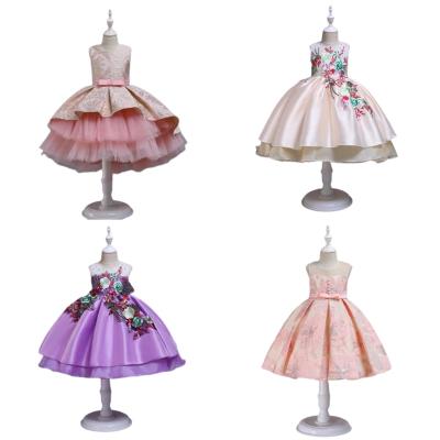 China Anti-wrinkle cute girls party princess dresses designs party kids boutique baby dress the latest for sale