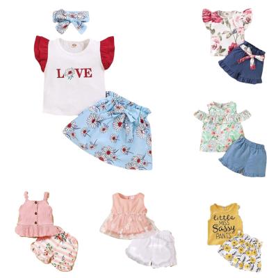 China Other baby children's shorts two-piece suit sheathed with new T-shirt girl's suit summer skirt for sale