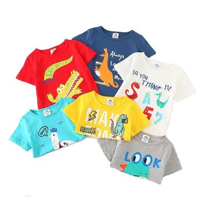 China Wholesale Mixed Newborn Baby Boy Girls Anti Shrink Short Cotton Cute Baby Clothes Lots Running T-shirts for sale