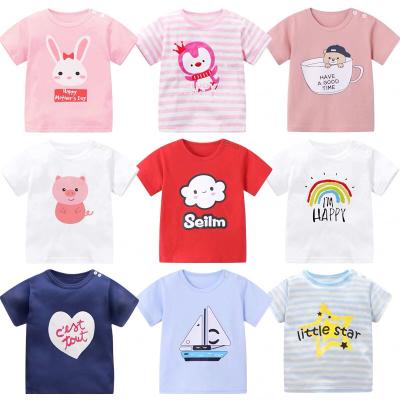 China Wholesale Anti-Shrink T-Shirts For Kids Children Clothing Print Shorts Sleeve Cotton Baby Boys And Girls T-shirts for sale