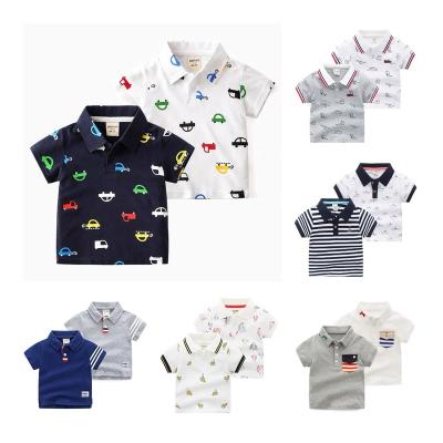 China 2022 Summer Baby Boy Short Sleeve T-shirts Polo Shirt Children's T-shirt Children's Clothing Short Lapel Anti-Shrink New for sale