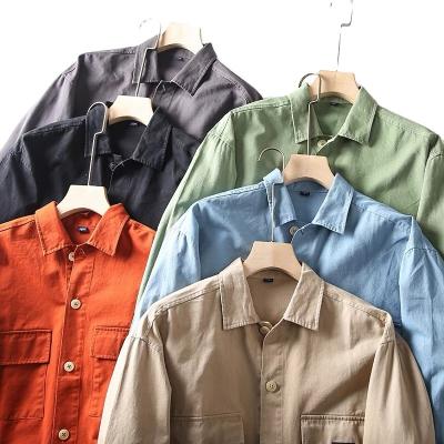 China OEM Long Sleeve Solid Color Anti-pilling Long Sleeves Plain Men's Casual Shirts High Quality Business Formal Dress Shirt Plus Size for sale