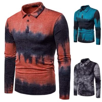 China 2022 NEW Anti-pilling Fashion Collar Design Shirt Hot Stamping Men's Long Sleeve Shirt for sale